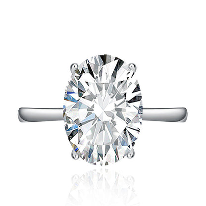 American Diamond Ice Cut Stone Silver Plated Adjustable Ring